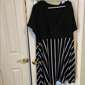 Black and White Striped Dress